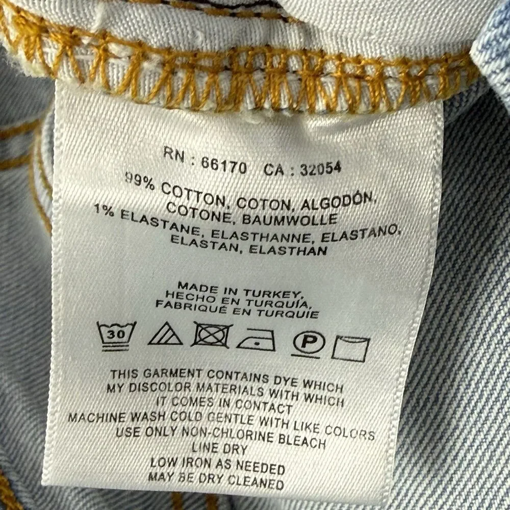 Pilcro Anthropologie Floral Embroidered Slim Fit Jeans Women 26 Stretch Bohemian